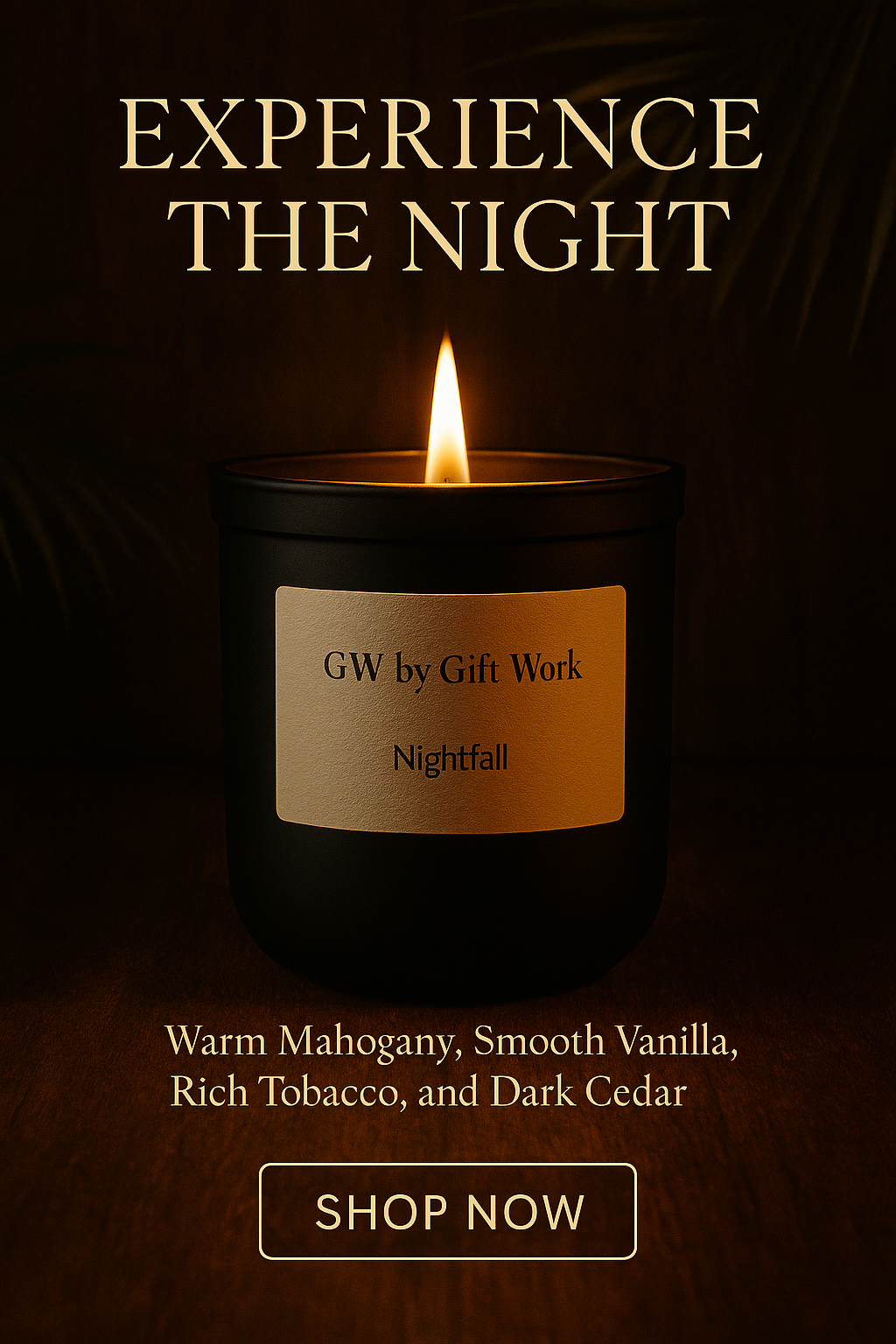 Nightfall Candle – Mahogany, Amber & Smoked Woods | GW by GiftWork
